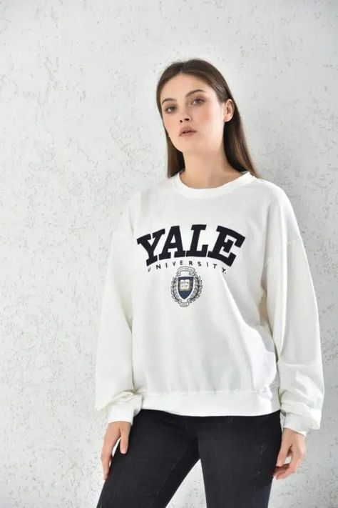 Poleron Deportivo Yale Mujer Blanco Sarah&Ella-5