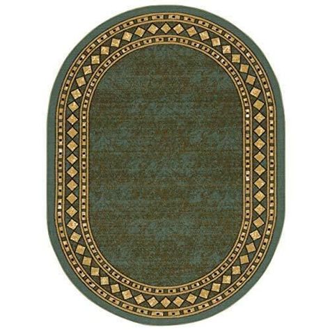 Alfombra Redonda Verde 150x150 Cm Antideslizante Con Goma -0