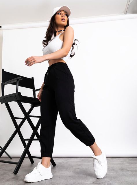 Pantalon Buso Deportivo Mujer Negro Sarah&Ella-2