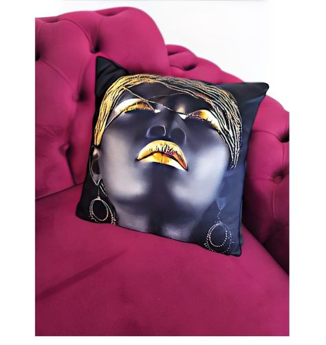 Funda de Cojín Decorativo Estampado Negro 45x45 cm-0