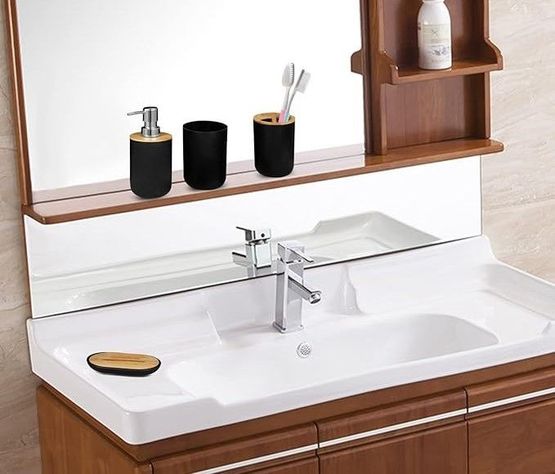 Set 6 Accesorios de Baño Negro-3