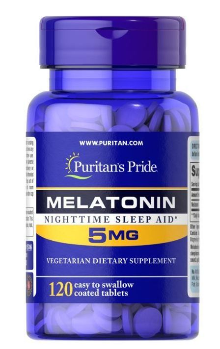 Melatonina 5 mg 120 tabletas - Marca Puritans Pride-0