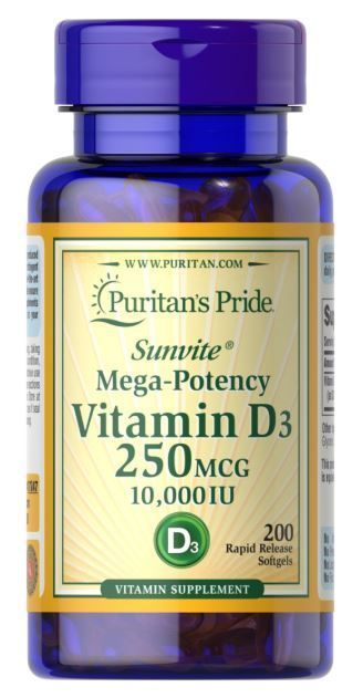 Vitamin D3 10.000 UI 200 Softg - Puritans-0