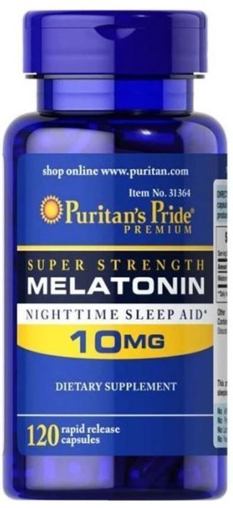 Melatonina 10 mg 120 cápsulas - Marca Puritans Pride-0
