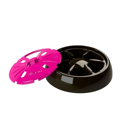 Comedero Interactivo Redondo Akiou RosadoCafé para Perros-2