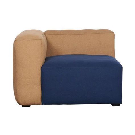 Seccional HAY 1 Cuerpo Azul y Beige, Narrow Brazo Izquierdo-0