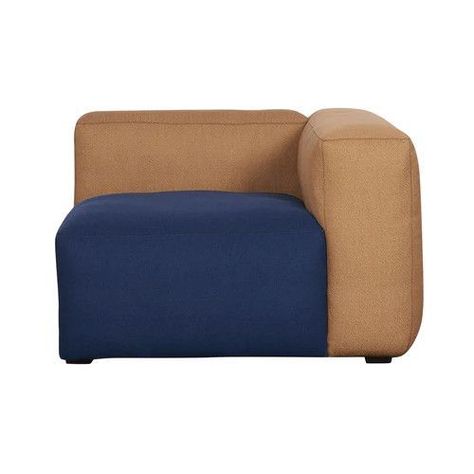 Seccional HAY 1 Cuerpo Azul y Beige, Narrow Brazo Derecho-0
