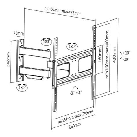 Soporte Led/lcd Universal Brazo Móvil 26 - 63 50k-9
