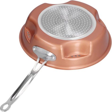 Sarten Freidora Color Cobre Vaporera Antiadherente-1