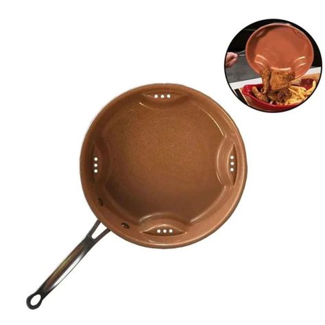 Sarten Freidora Color Cobre Vaporera Antiadherente-6