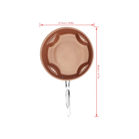 Sarten Freidora Color Cobre Vaporera Antiadherente-9