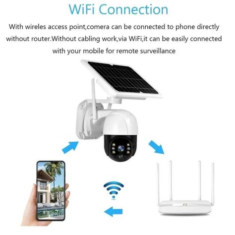 Cámara de Seguridad Panel Solar Wifi Exterior Hd 1280p-1