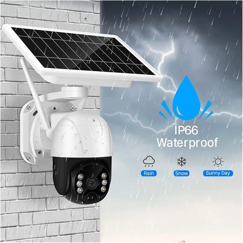 Cámara de Seguridad Panel Solar Wifi Exterior Hd 1280p-5