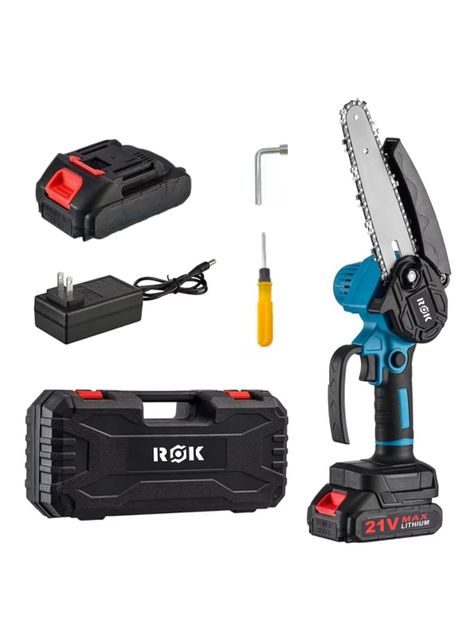 Motosierra de Mano eléctrica Inalámbrica de 6" + 2 Baterías-0