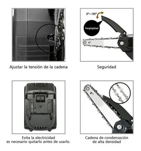 Motosierra Eléctrica Inalámbrica Portátil De 6 Pulgadas-7