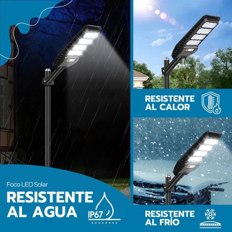 Foco LED Solar 300W Exterior IP67 Sensor de Movimiento-6