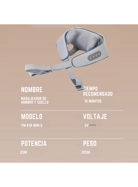 Masajeador Inalámbrico Para Cuello y Cervical con Calor-7