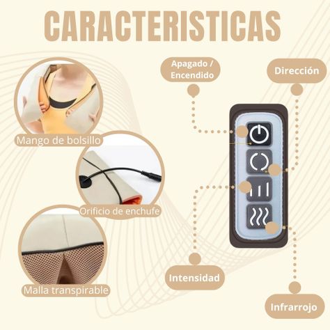 Masajeador Profesional De Espalda Hombro Cuello Relajación-3