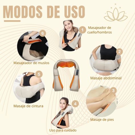 Masajeador Profesional De Espalda Hombro Cuello Relajación-5