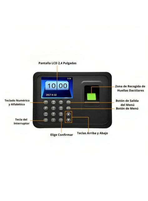 Reloj Control Asistencia Huella Digital Biométrico SXC-08049-9