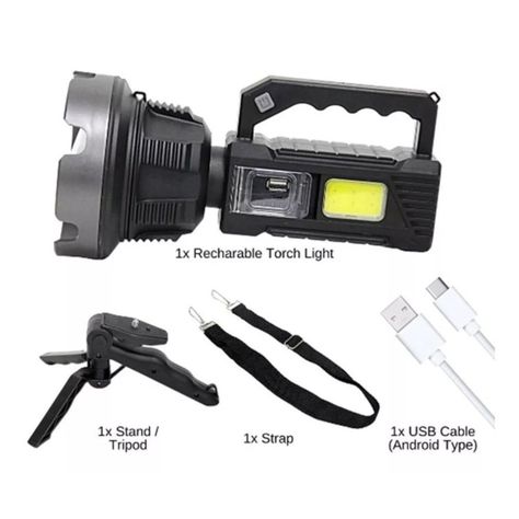 Lampara de mano usb 150 W Linterna Foco Led  Multifuncional-3
