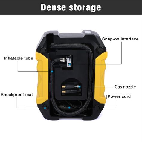 Compresor De Aire Portátil Análogo 12v Todo Neumático-2