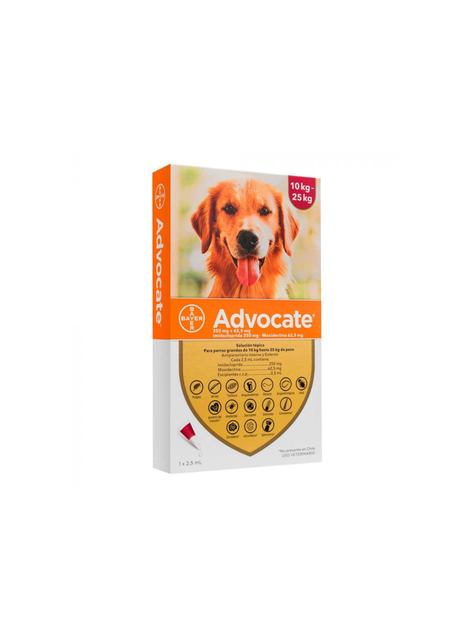 Antiparasitario Externo Interno Advocate 10 a 20 Kg para Perros-0