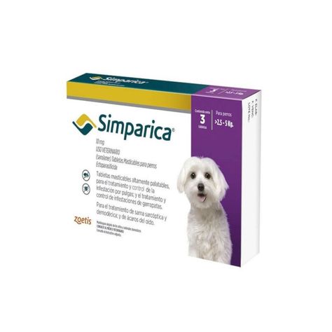 Antiparasitario Simparica 10 MG 2.5-5 KG 3 Comprimidos-0