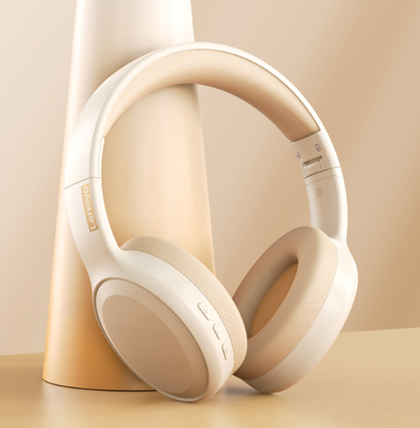 Audífonos Inalámbricos Lenovo TH30 Beige Gamer Bluetooth-2