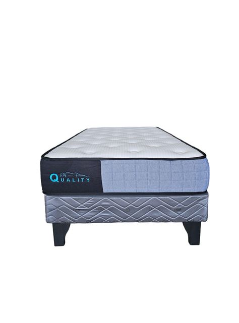 COLCHON 1 1/2 PLAZA C/RESORTES 105X190X26CM GRIS-4
