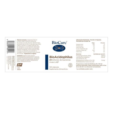BioAcidophilus Probiótico 20 Billones  (20 billones por capsula)-1
