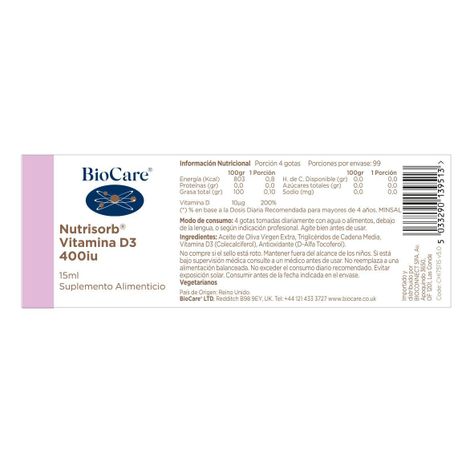 Vitamina - Vitamina D3 (Bio-D) Gotas 15ml-3