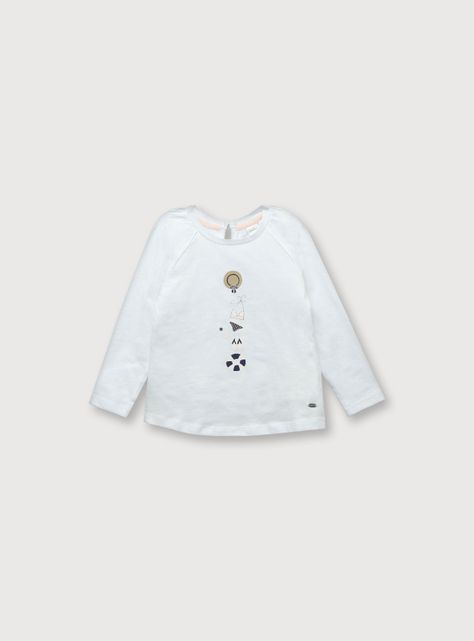 Polera Niña Delfin Princesa Blanco (6M A 4A) Opaline-0