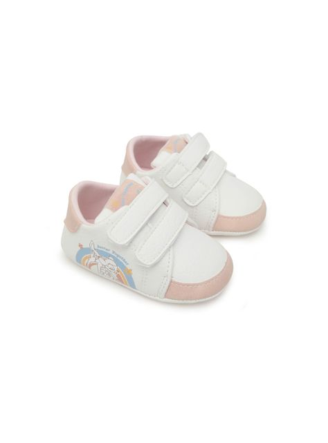 Zapatilla De Bebé Velcro Colores Blanco (14 A 18) Opaline-0