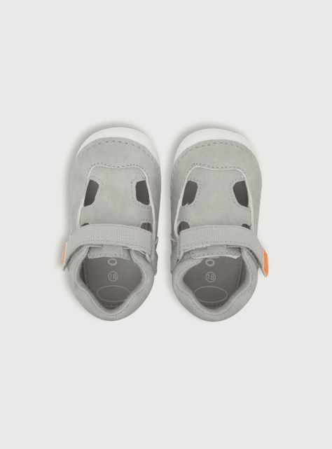 Sandalia De Niño Velcro Gris (17 A 19) Opaline-3