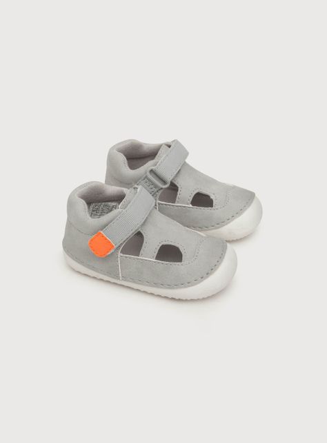 Sandalia De Niño Velcro Gris (17 A 19) Opaline-0