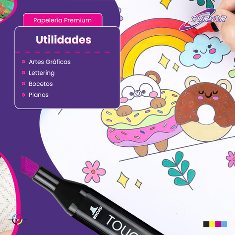 Marcadores Doble Punta TOUCH 60 Pcs-2