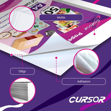 Papel Adhesivo Matte A4/128g /50 Hjs-2