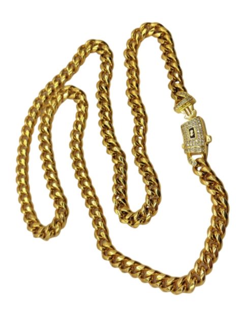Cadena Mónaco de Oro 18K Laminado Tejido Cubana-0