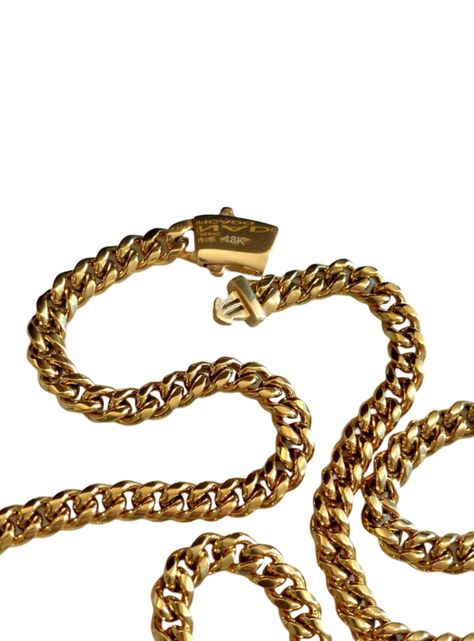 Cadena Mónaco de Oro 18K Laminado Tejido Cubana-2