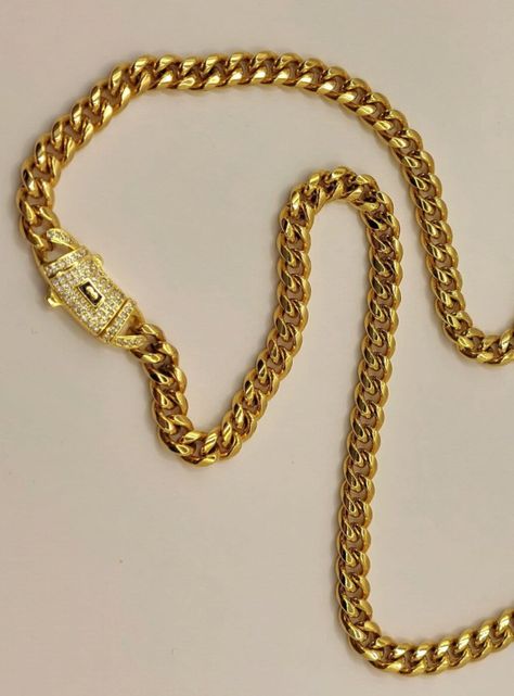 Cadena Mónaco de Oro 18K Laminado Tejido Cubana-5