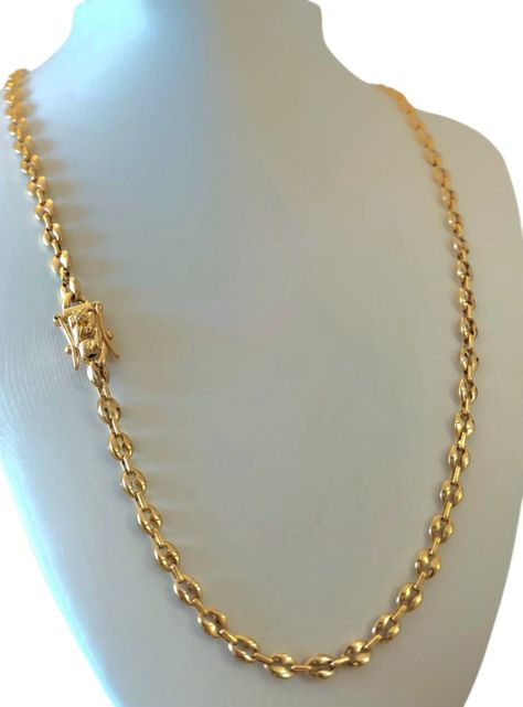 Cadena Oro Laminado Tejido Gucci con Broche Cajón -0