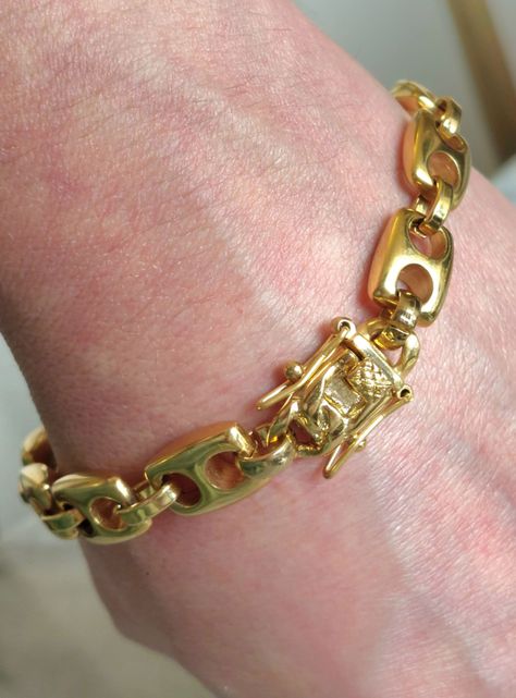 Pulsera ORO 18K Laminado Tejido GUCCI Grosor 10MM -3
