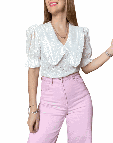 Blusa cuello bobo algodon-0