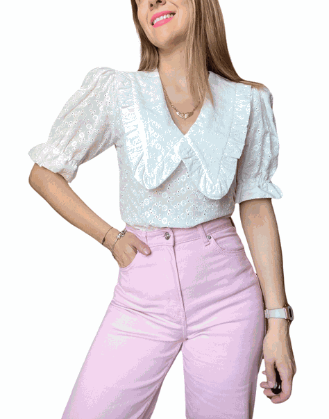 Blusa cuello bobo algodon-1