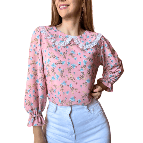 Blusa mujer cuello bobo -0