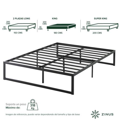 Base de cama ABEL Zinus King 180x200x36cm-3