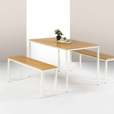 Mesa Soho Zinus con 2 bancas 76x122x74cm-3