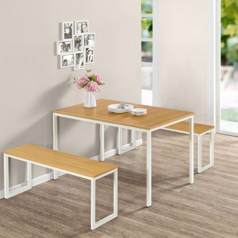 Mesa Soho Zinus con 2 bancas 76x122x74cm-6