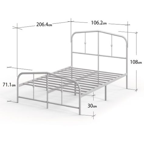 Cama Heidi Zinus Colchon Espuma 20cms 1.5 Plazas Long-2